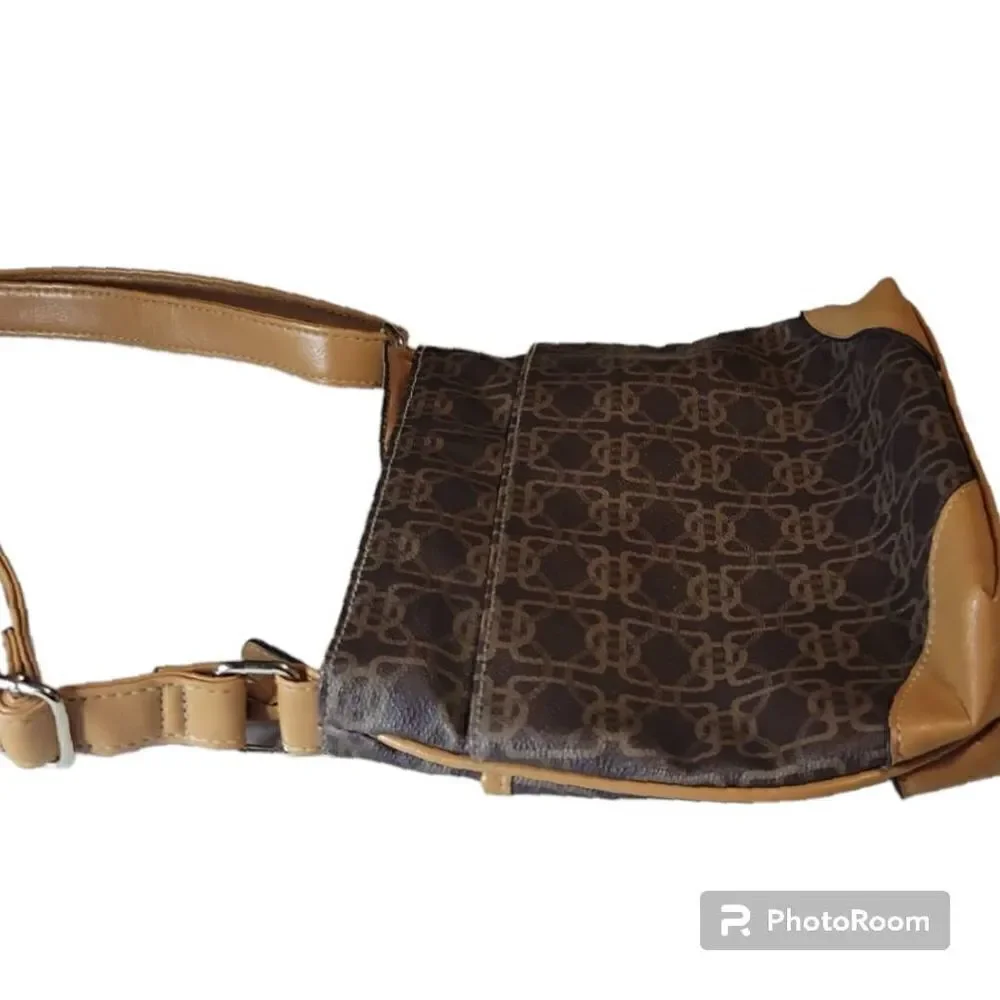 Treviso Brown Faux Leather Shoulder Bag